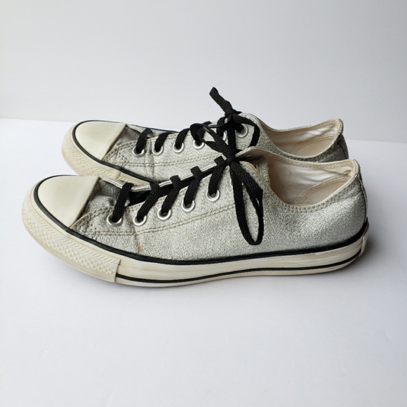 Converse All-Star silver metallic sneakers - Picture 4 of 9